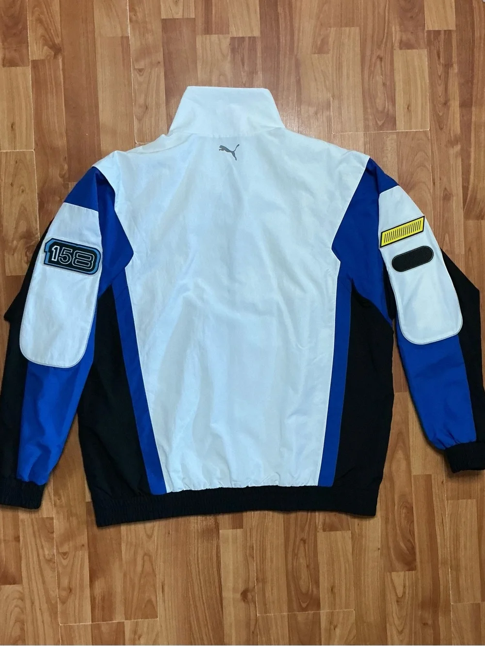 Ferrari Blue, White & Black Motorsport Windbreaker Jacket - Men's